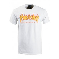 Camiseta Manga Corta Thrasher Flame Blanca